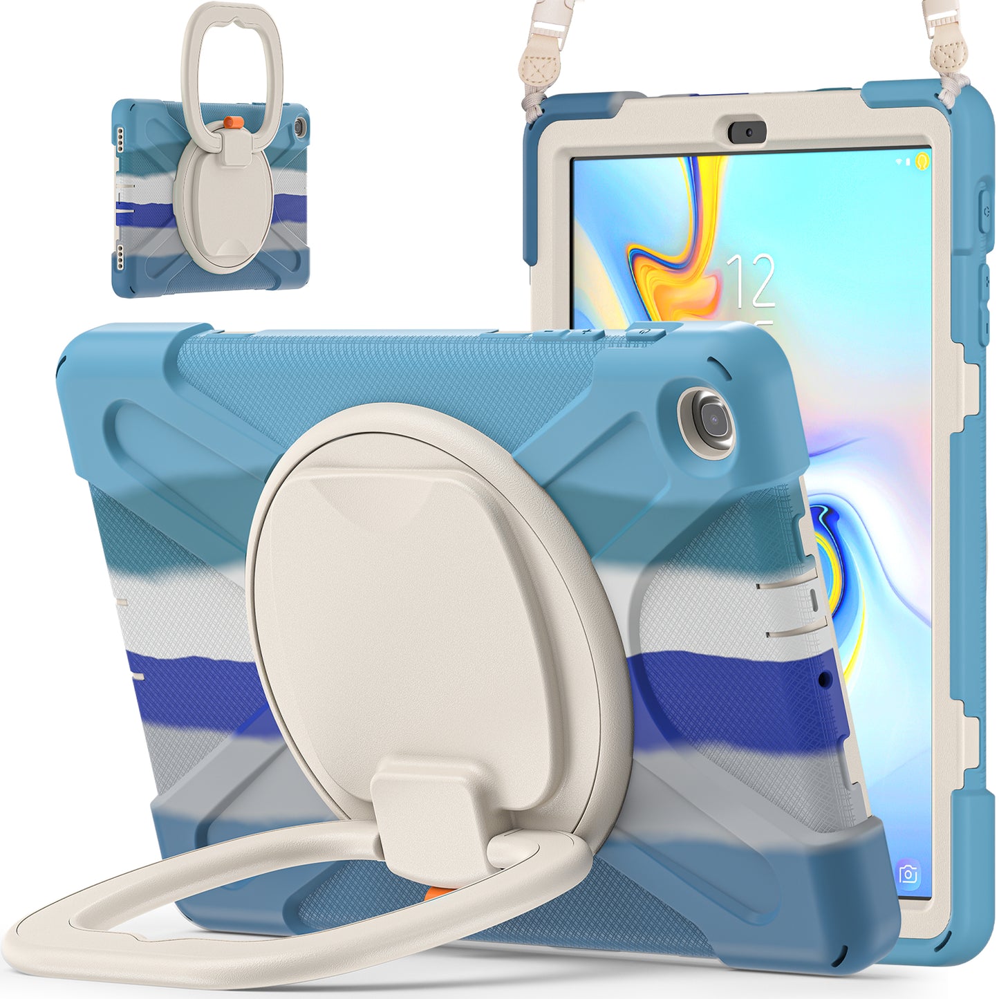 Pirate Box Galaxy Tab A 10.1 (2019) Case Hook Stand Rotating Shoulder Strap