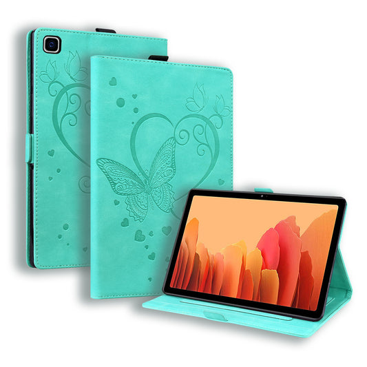 Love Butterfly Galaxy Tab A7 Grils Leather Case Embossing Wallet Flip Stand