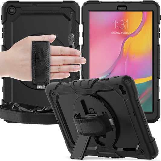 Tough Strap Galaxy Tab A 10.1 2019 Shockproof Case Built-in Screen Protector