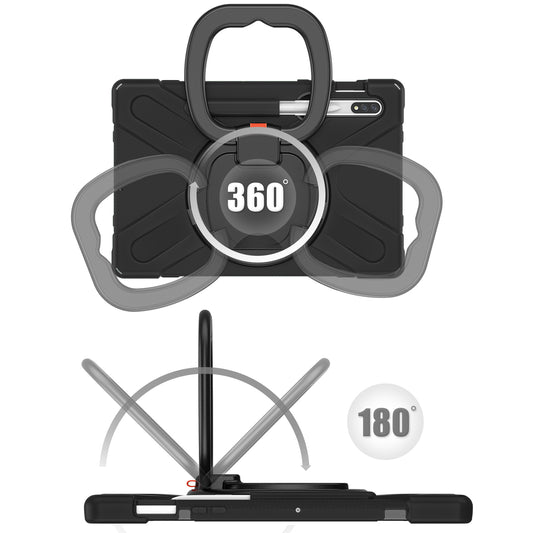 Pirate Box Galaxy Tab S6 Case Hook Stand Rotating with Hand Holder Shoulder Strap