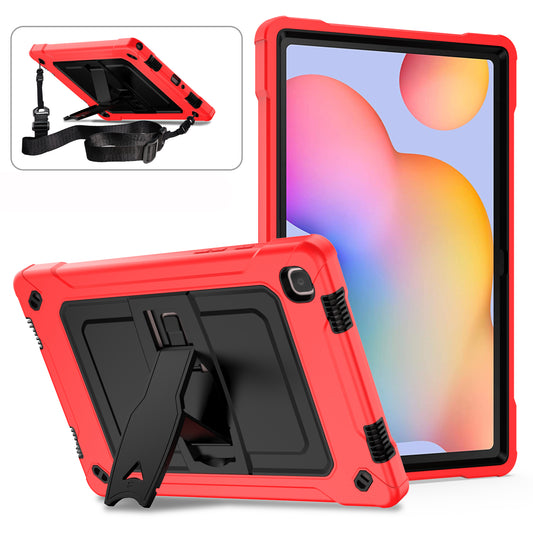 Square Super Galaxy Tab A7 Shockproof Case Heavy Duty Protection Shoulder Strap