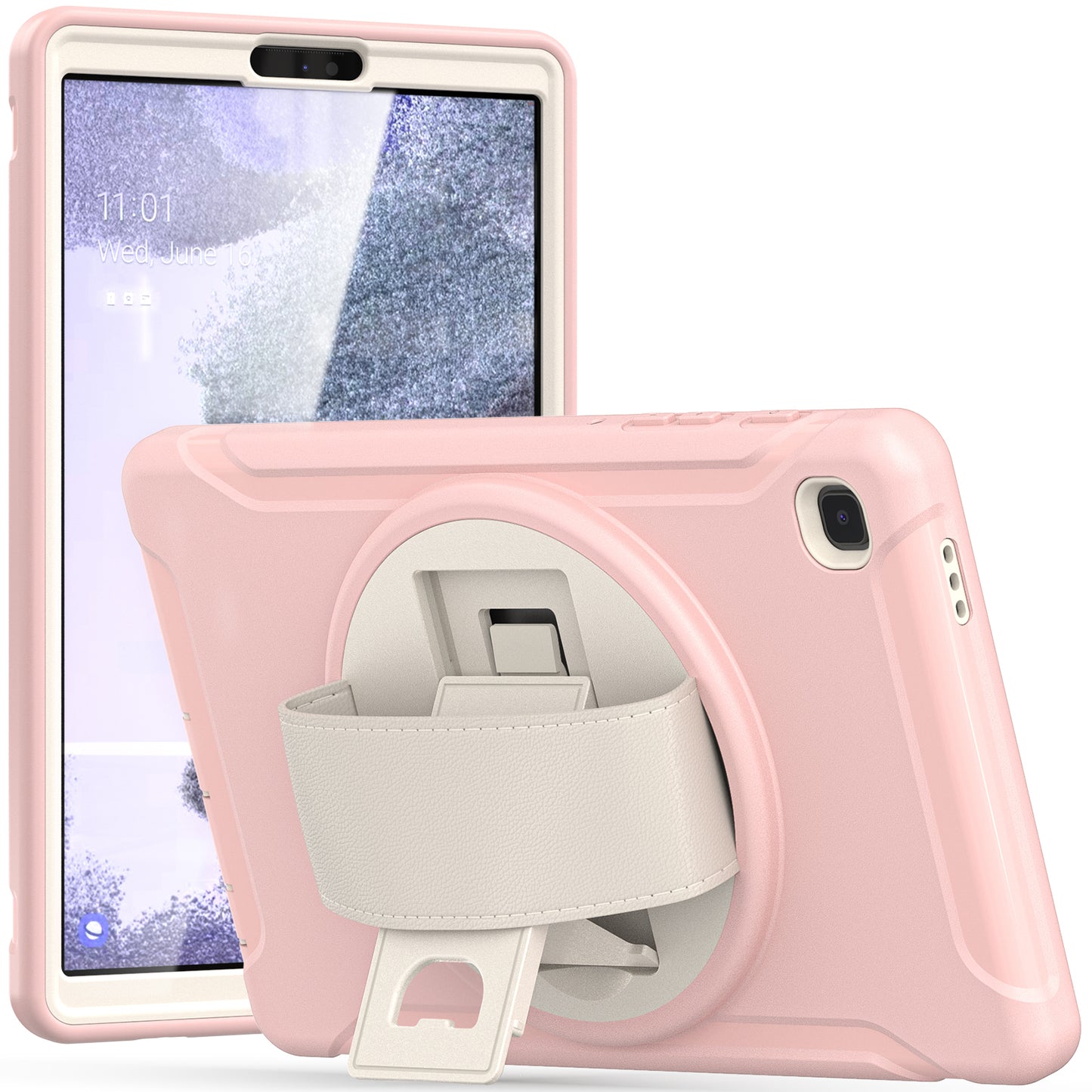 Spider Man Galaxy Tab A7 Lite Case Genuine Leather Hand Strap Combo Rotating Stand