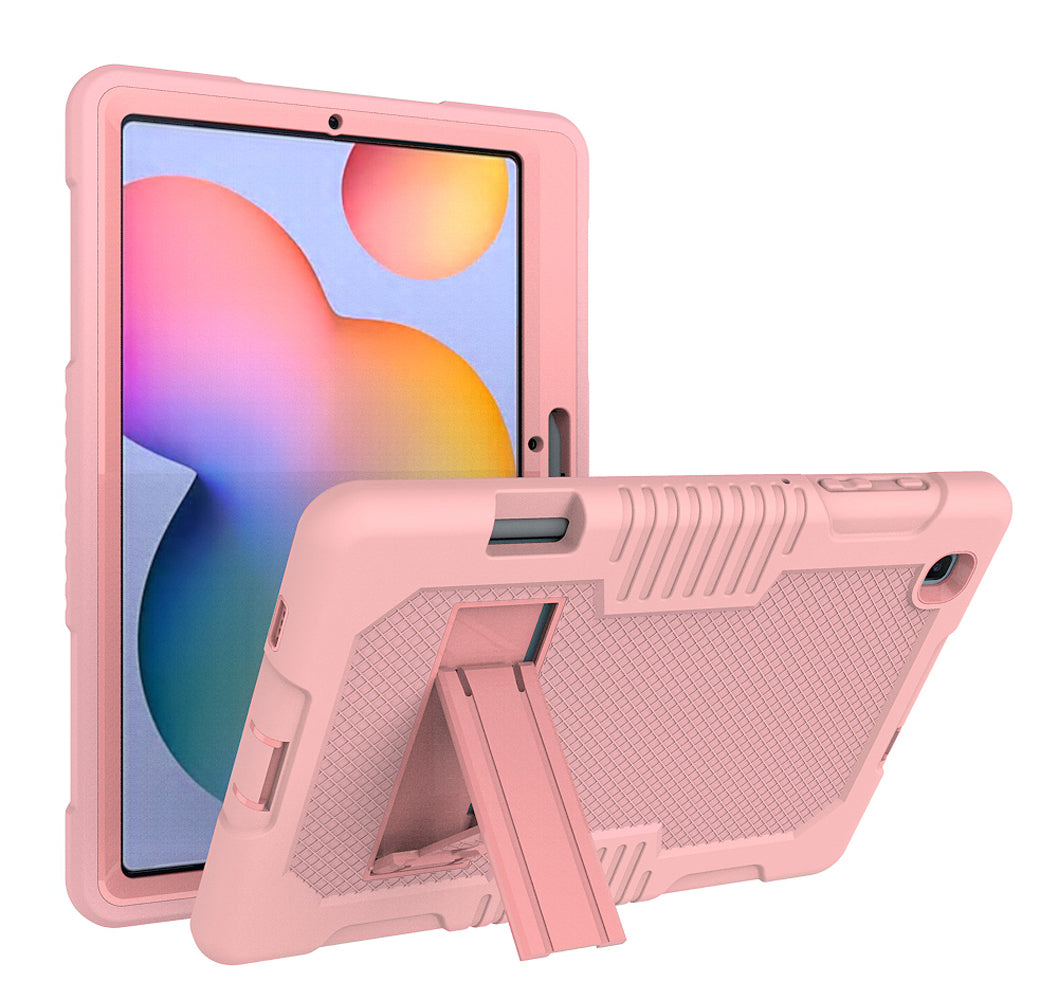 Hit Color Galaxy Tab S6 Lite Shockproof Case Combo Silicone PC Rugged Stand