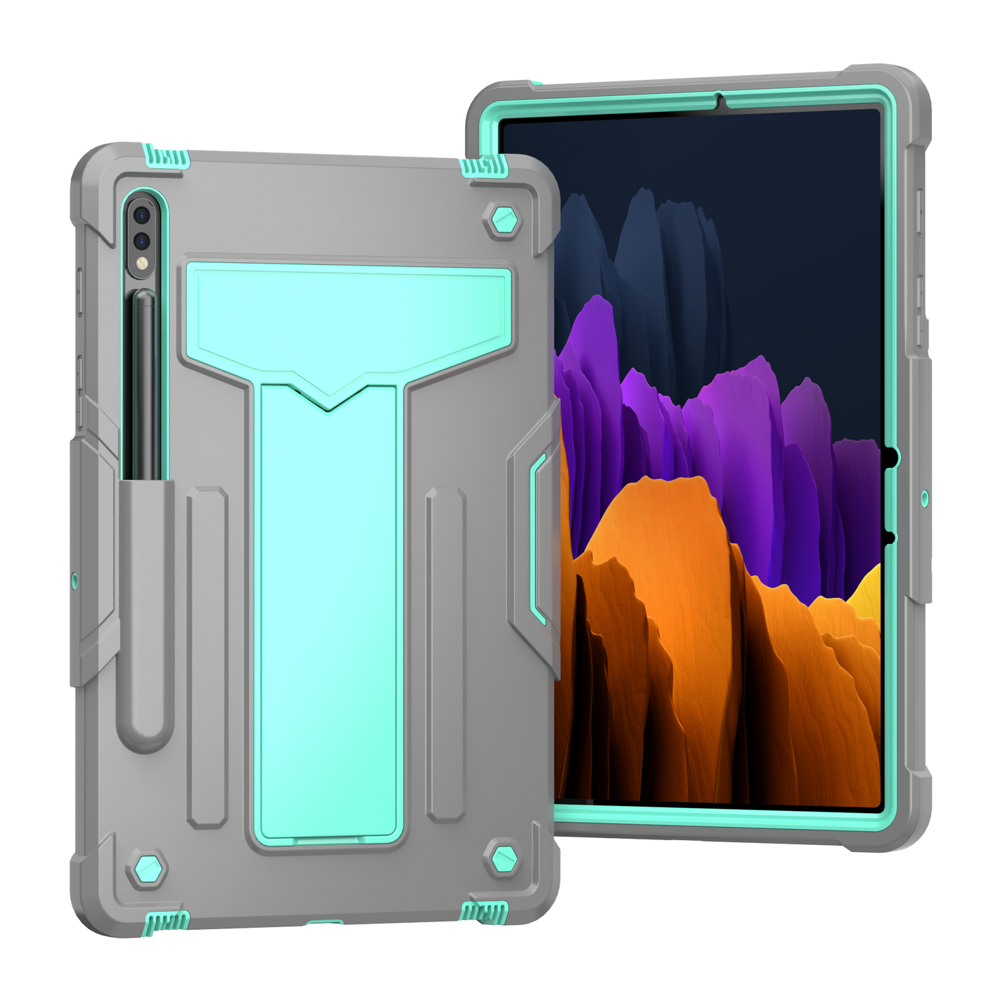 Hit-Color Shark Galaxy Tab S8 Shockproof Case Heavy Duty Kids Safety