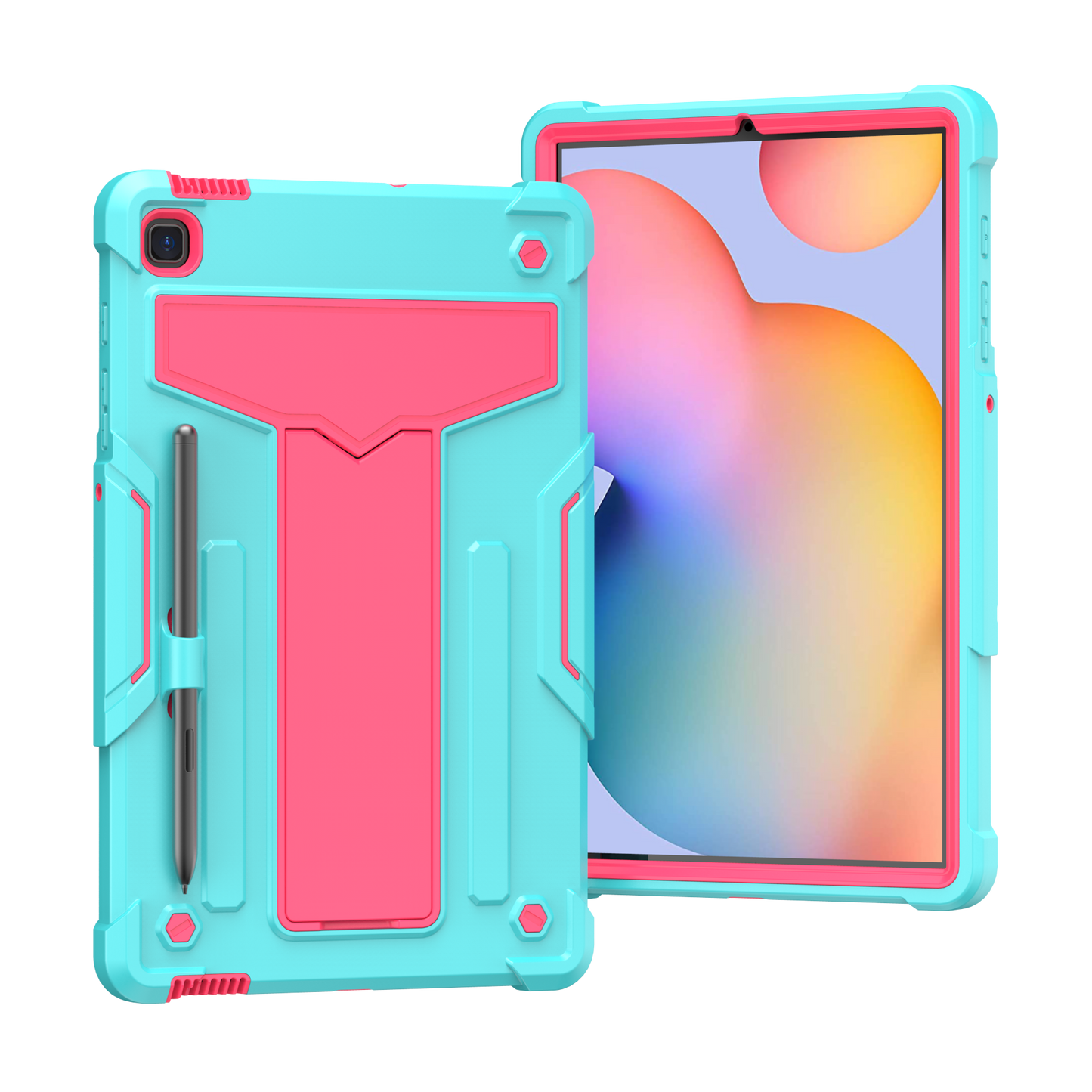 Hit-Color Shark Galaxy Tab S6 Lite Shockproof Case Heavy Duty Kids Safety