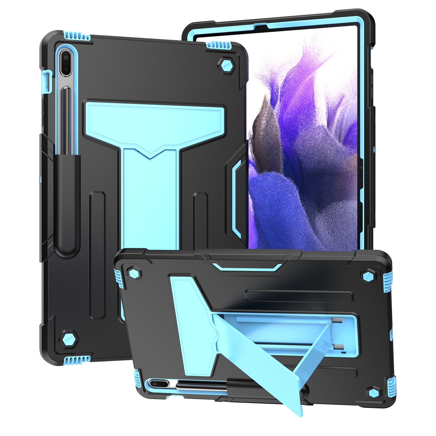 Hit-Color Shark Galaxy Tab S8+ Shockproof Case Heavy Duty Kids Safety