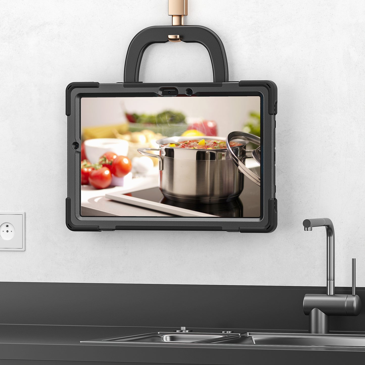 Pirate Box Galaxy Tab S6 Case Hook Stand Rotating with Hand Holder Shoulder Strap