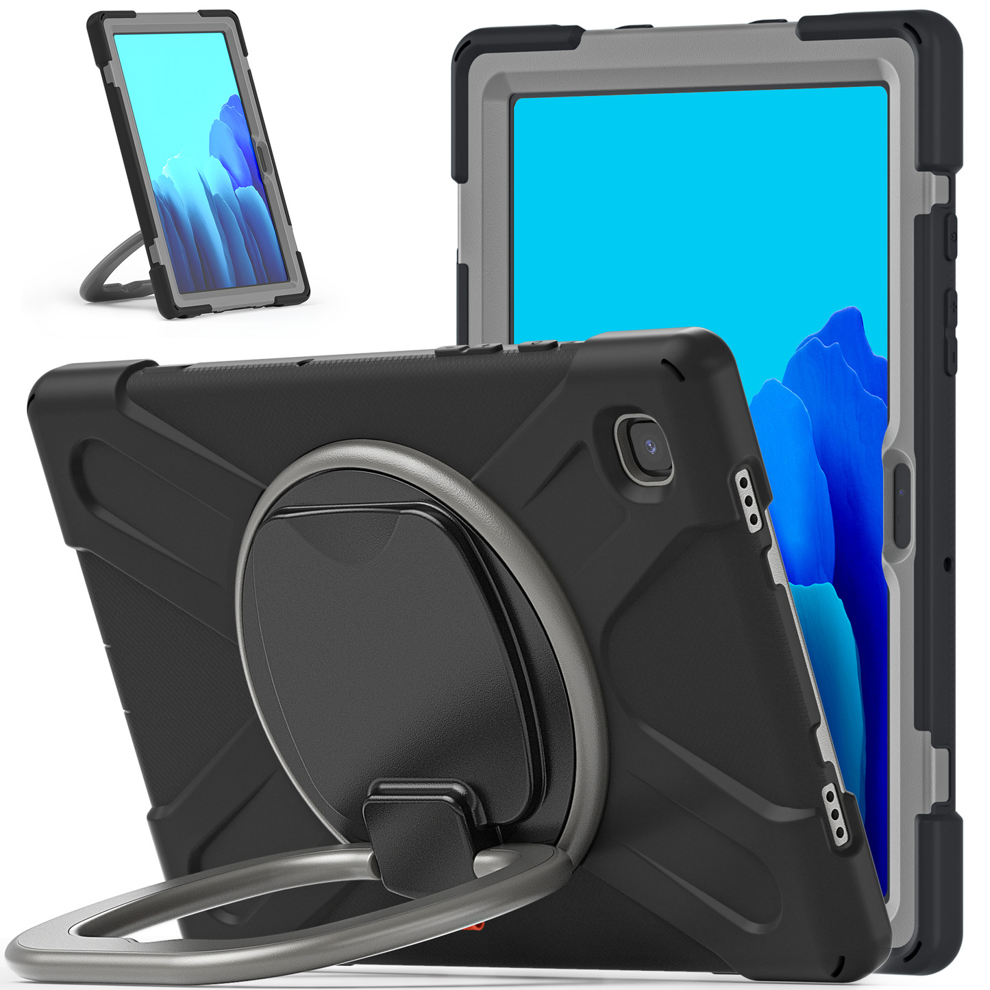 Pirate Box Galaxy Tab A7 Case Hook Stand Rotating with Hand Holder Shoulder Strap