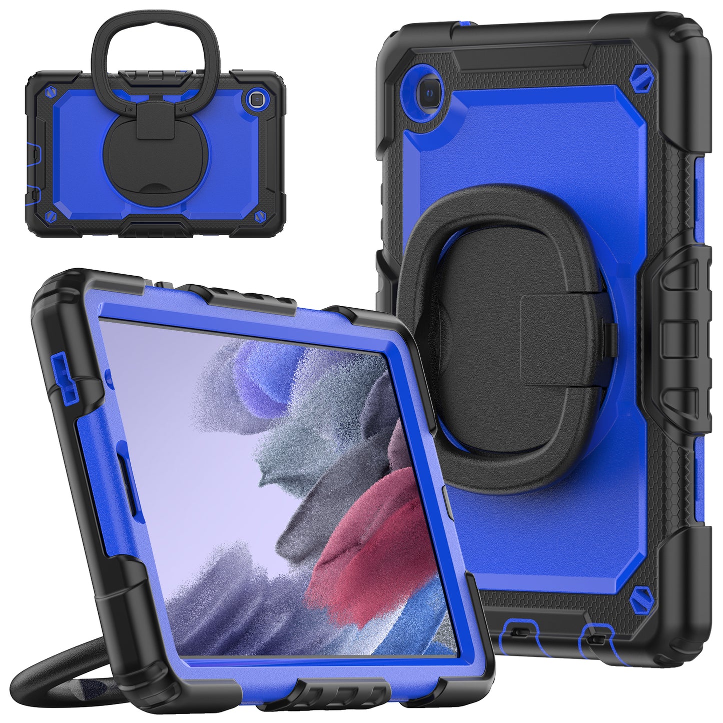 Tough Hook Galaxy Tab A7 Lite Shockproof Case Rotatable Folding Handle Grip