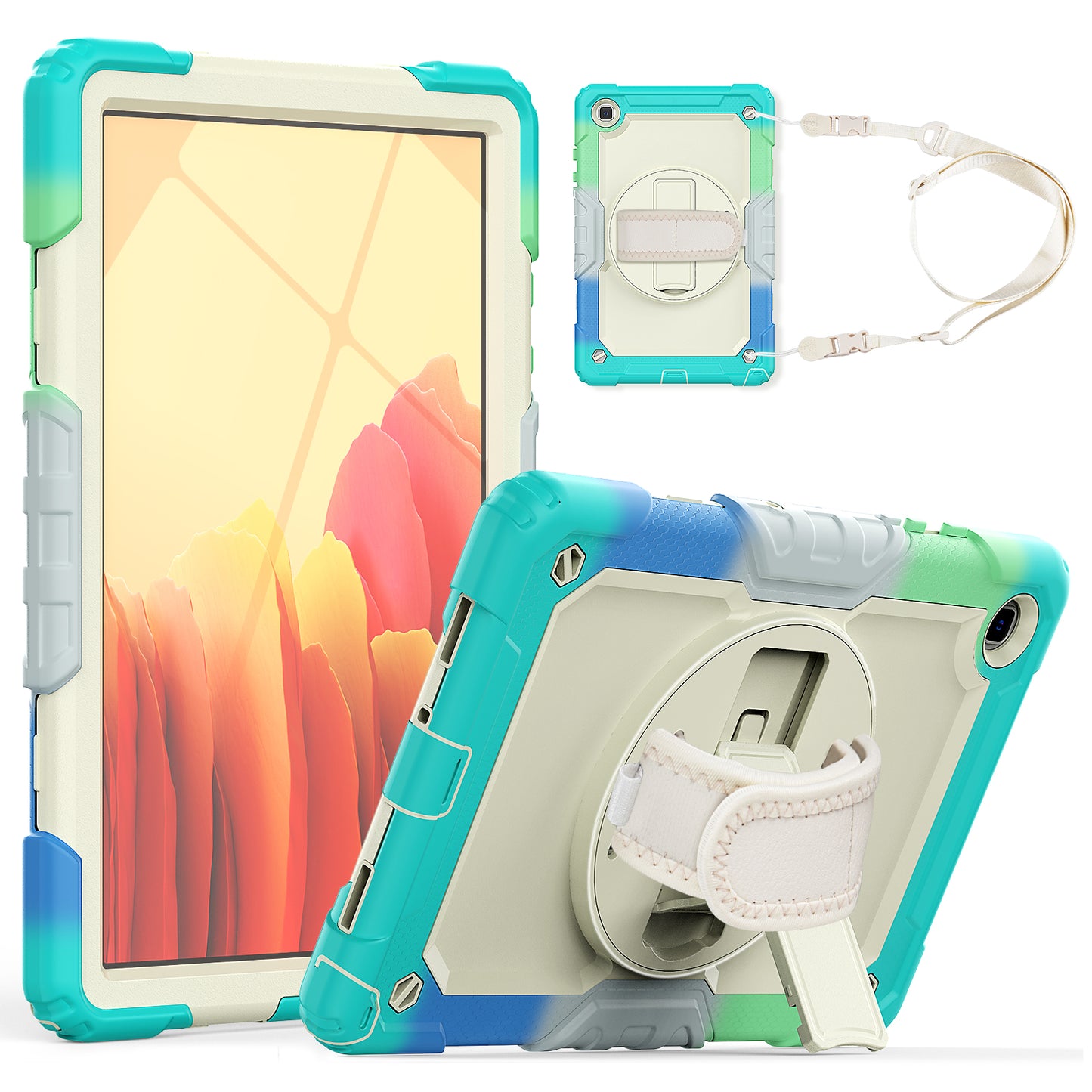 Tough Strap Galaxy Tab A7 Shockproof Case Built-in Screen Protector