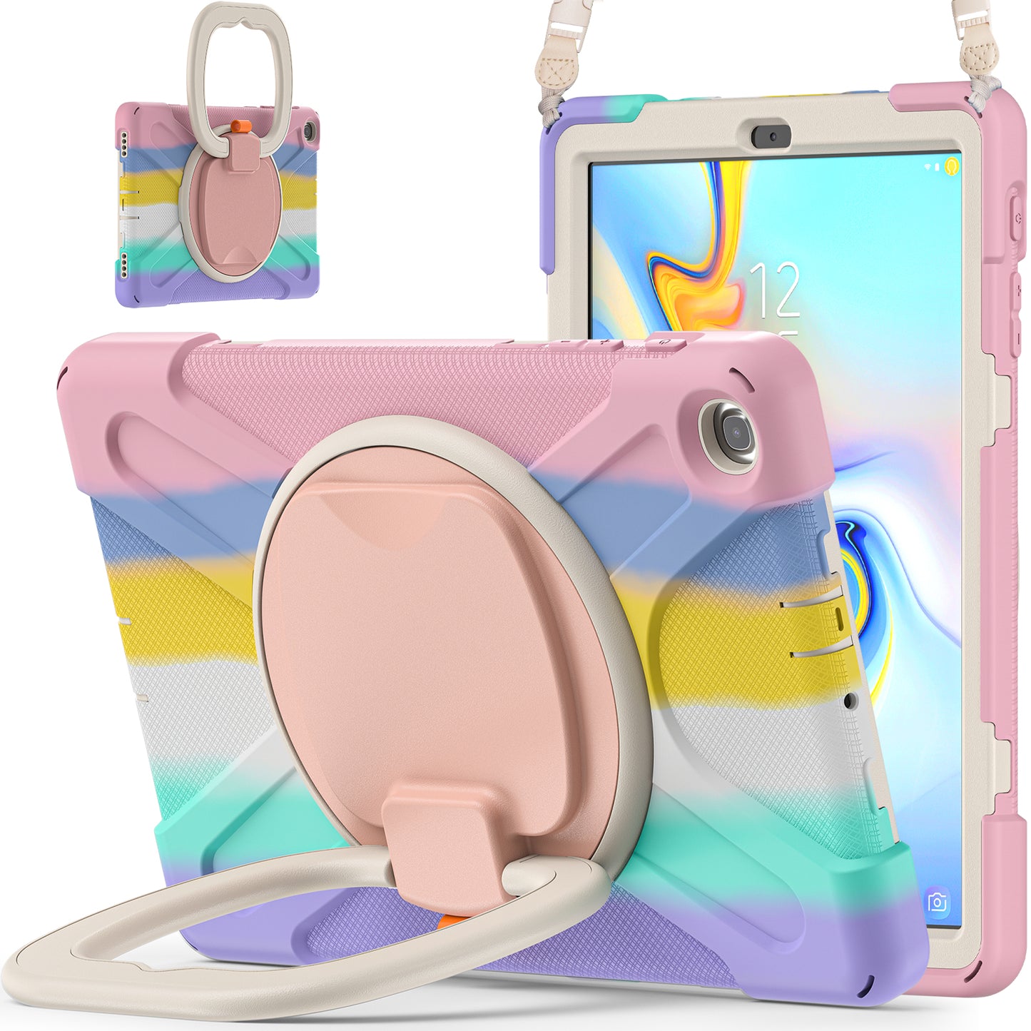 Pirate Box Galaxy Tab A 10.1 (2019) Case Hook Stand Rotating Shoulder Strap