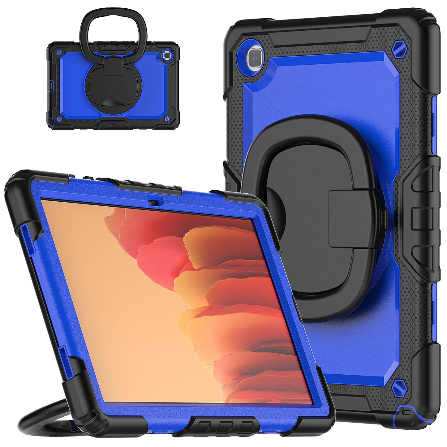 Tough Hook Galaxy Tab A7 Shockproof Case Rotatable Folding Handle Grip