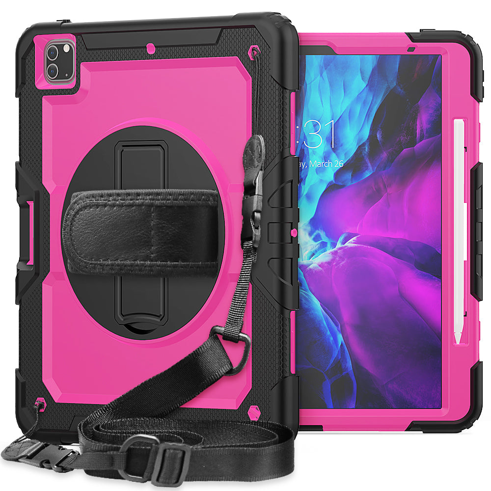 Tough Strap iPad Pro 12.9 2021 Shockproof Case Multi-functional Built-in Screen Protector