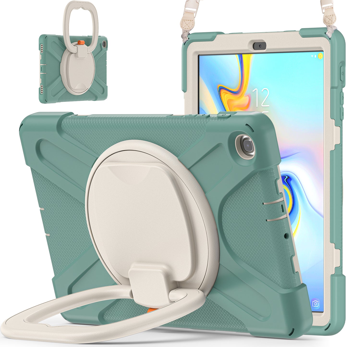 Pirate Box Galaxy Tab A 10.1 (2019) Case Hook Stand Rotating Shoulder Strap