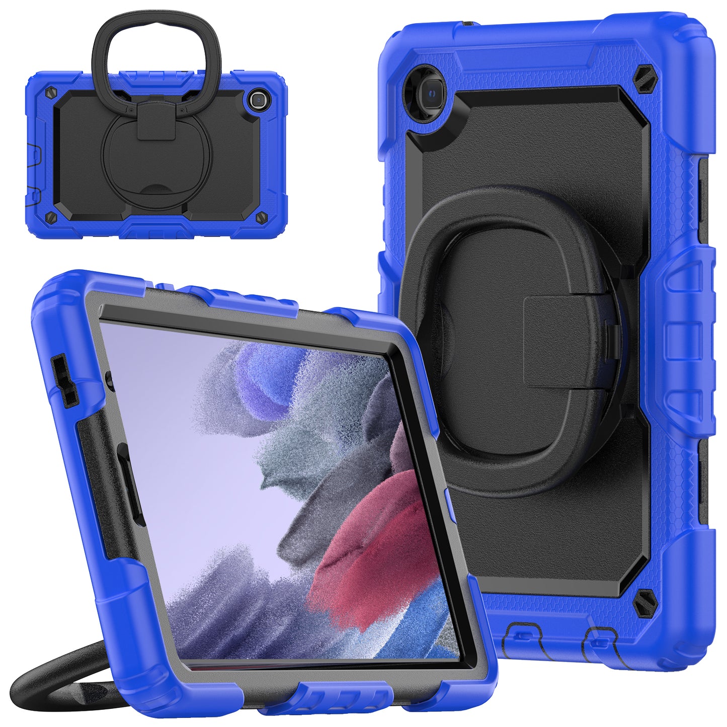 Tough Hook Galaxy Tab A7 Lite Shockproof Case Rotatable Folding Handle Grip
