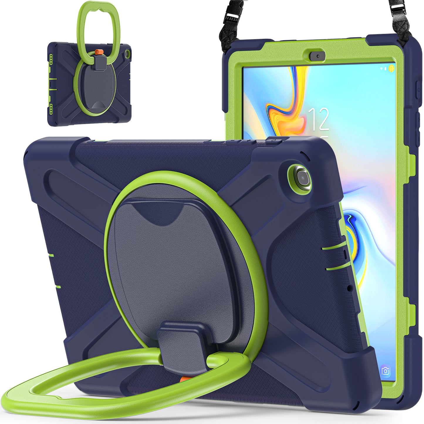 Pirate Box Galaxy Tab A 10.1 (2019) Case Hook Stand Rotating Shoulder Strap