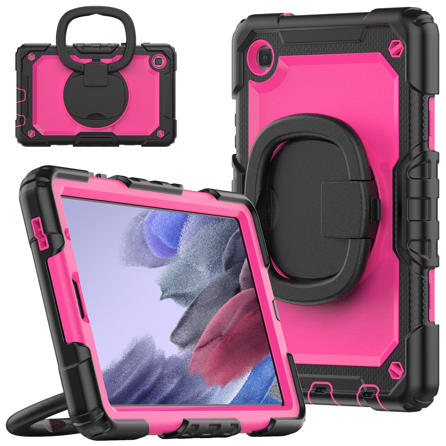 Tough Hook Galaxy Tab A7 Lite Shockproof Case Rotatable Folding Handle Grip