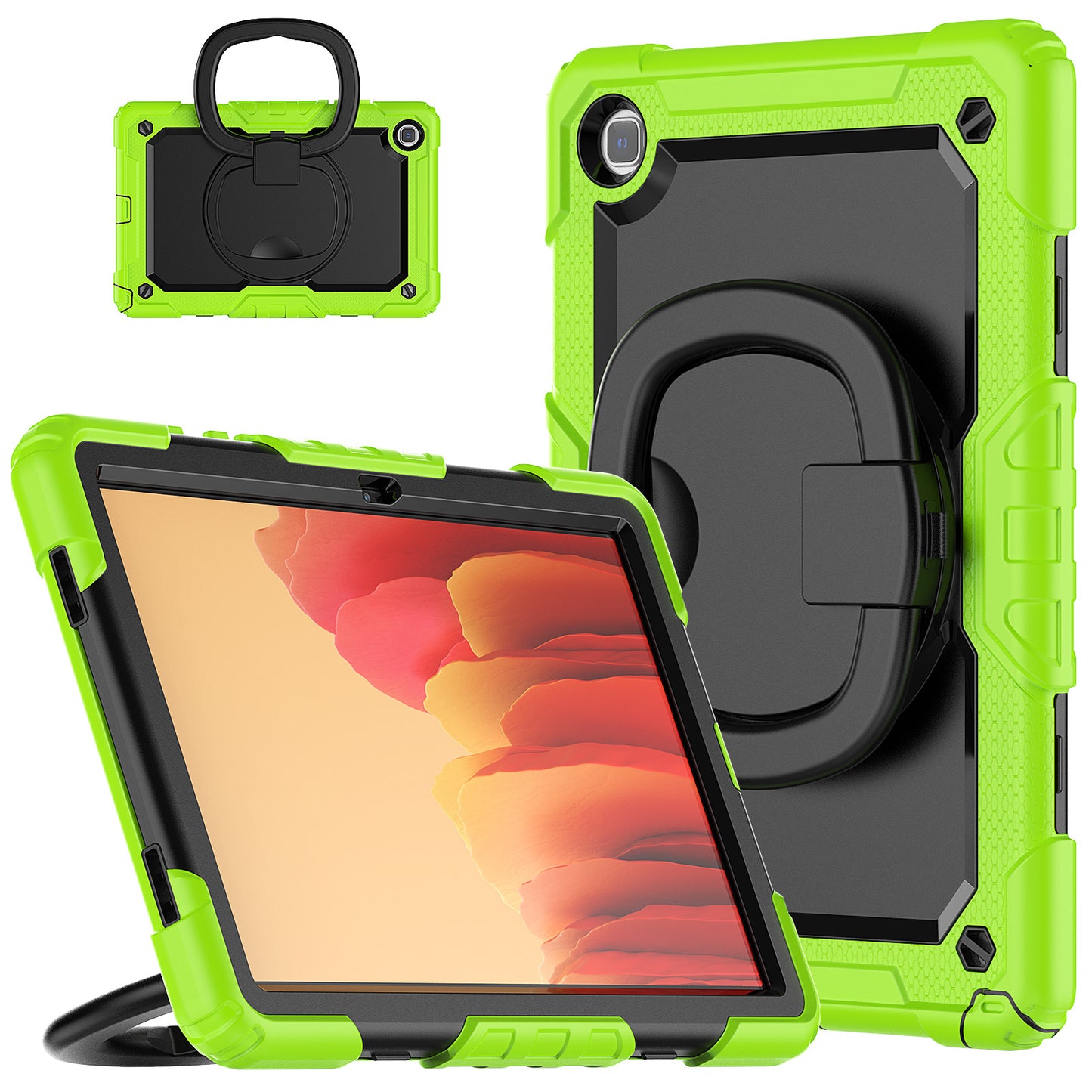 Tough Hook Galaxy Tab A7 Shockproof Case Rotatable Folding Handle Grip