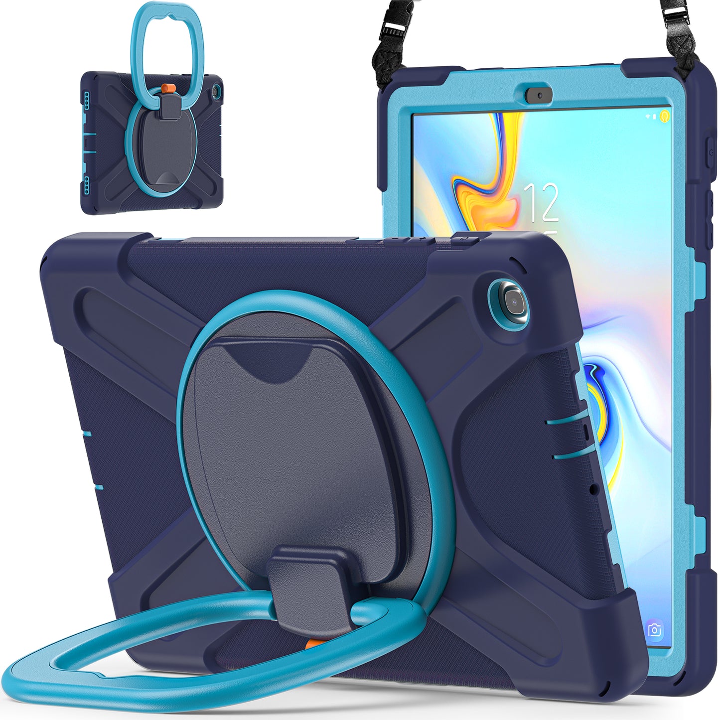 Pirate Box Galaxy Tab A 10.1 (2019) Case Hook Stand Rotating Shoulder Strap