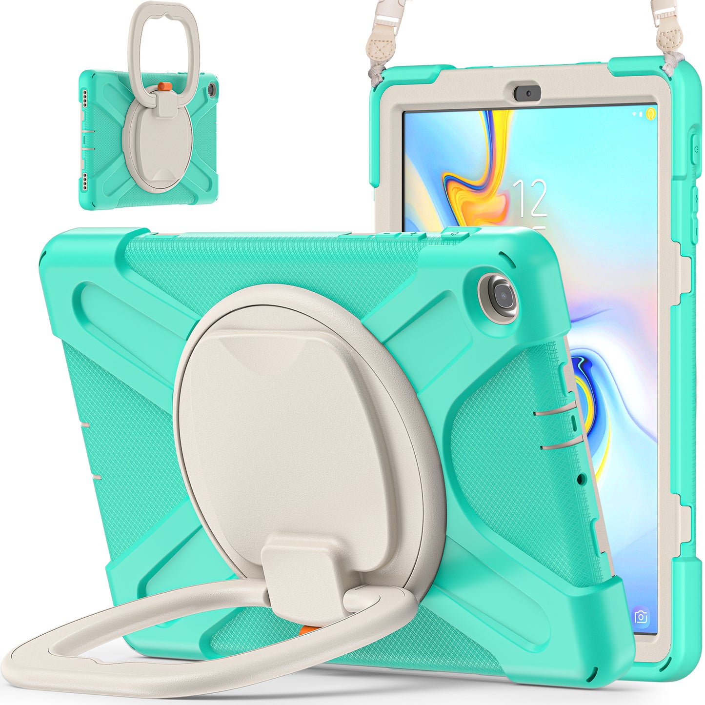 Pirate Box Galaxy Tab A 10.1 (2019) Case Hook Stand Rotating Shoulder Strap