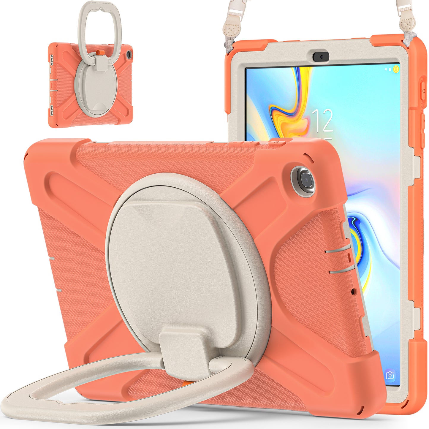 Pirate Box Galaxy Tab A 10.1 (2019) Case Hook Stand Rotating Shoulder Strap