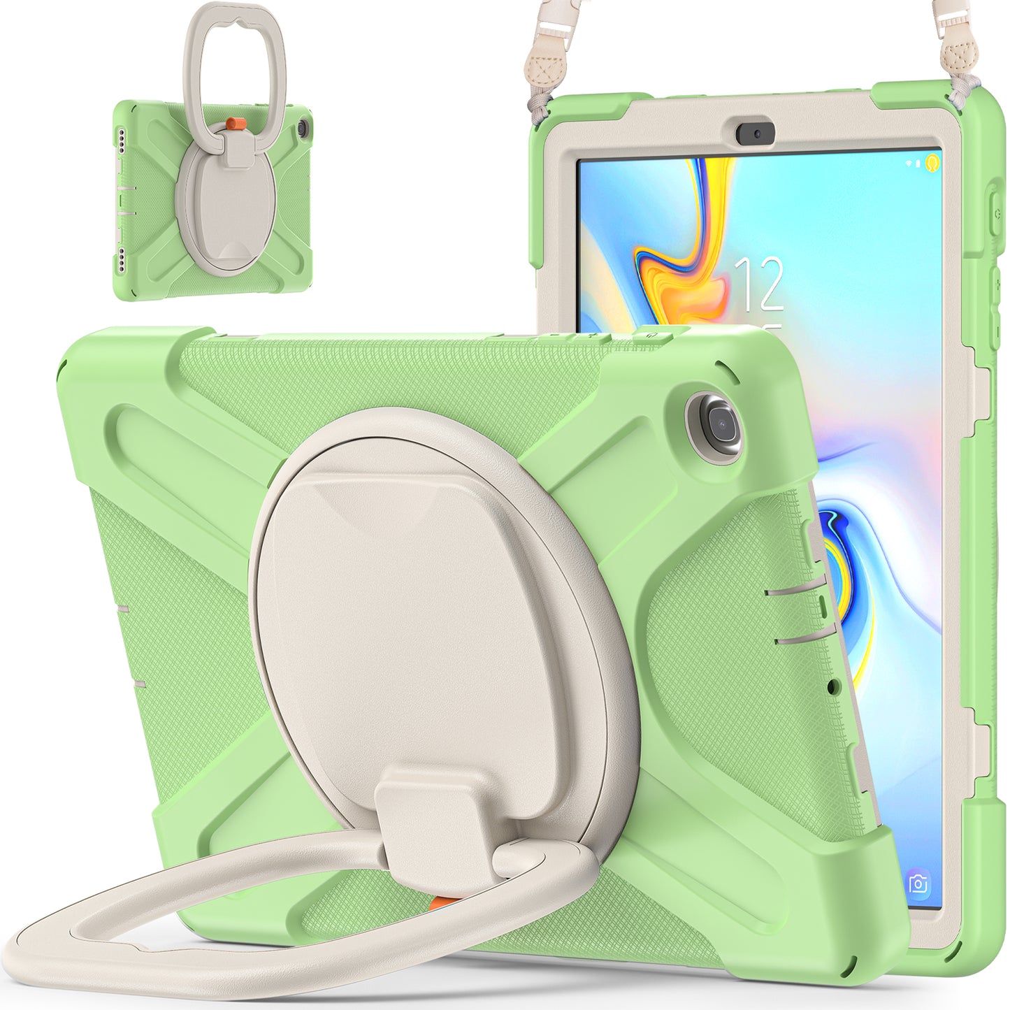 Pirate Box Galaxy Tab A 10.1 (2019) Case Hook Stand Rotating Shoulder Strap