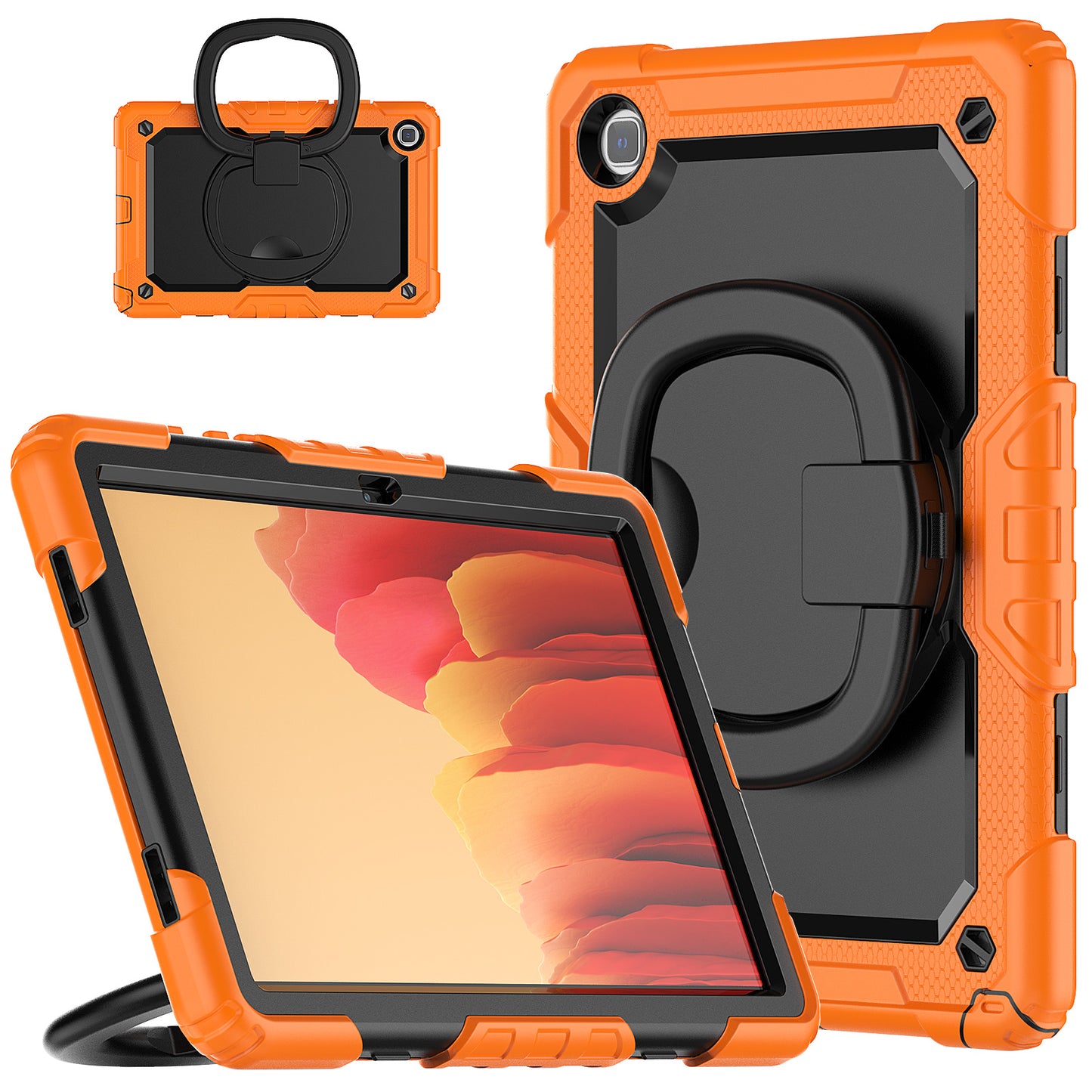 Tough Hook Galaxy Tab A7 Shockproof Case Rotatable Folding Handle Grip