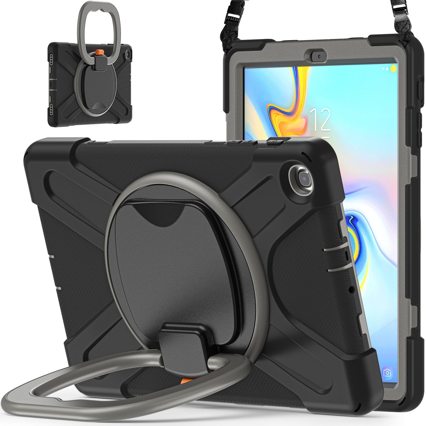 Pirate Box Galaxy Tab A 10.1 (2019) Case Hook Stand Rotating Shoulder Strap