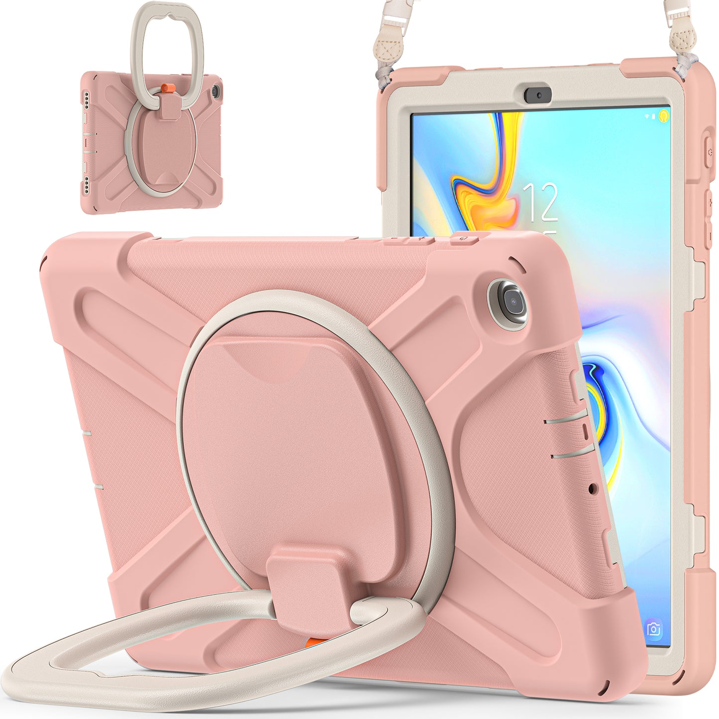 Pirate Box Galaxy Tab A 10.1 (2019) Case Hook Stand Rotating Shoulder Strap