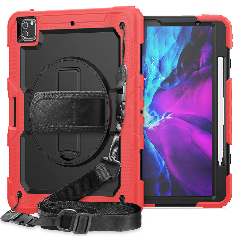 Tough Strap iPad Pro 12.9 2020 Shockproof Case Multi-functional Built-in Screen Protector