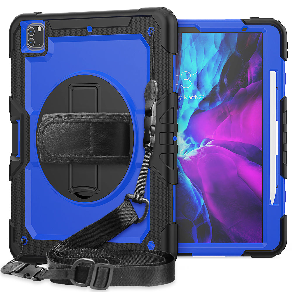 Tough Strap iPad Pro 12.9 2020 Shockproof Case Multi-functional Built-in Screen Protector