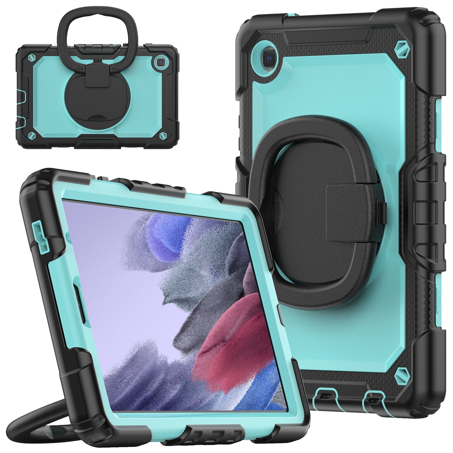 Tough Hook Galaxy Tab A7 Lite Shockproof Case Rotatable Folding Handle Grip