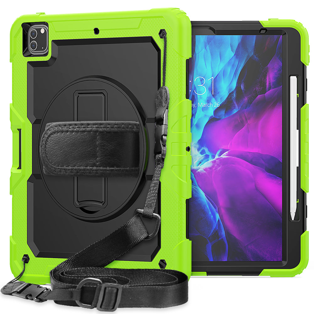 Tough Strap iPad Pro 12.9 2020 Shockproof Case Multi-functional Built-in Screen Protector