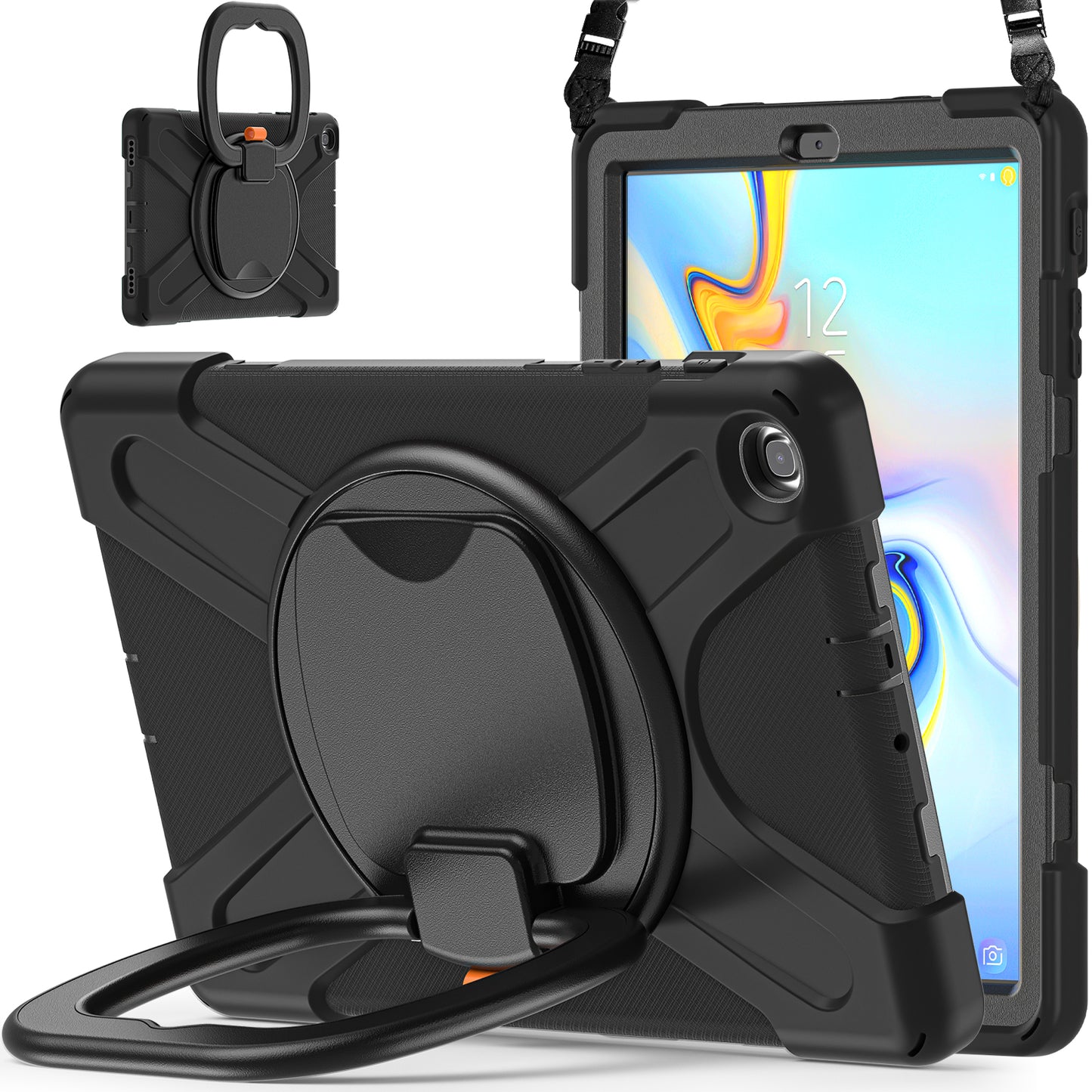 Pirate Box Galaxy Tab A 10.1 (2019) Case Hook Stand Rotating Shoulder Strap