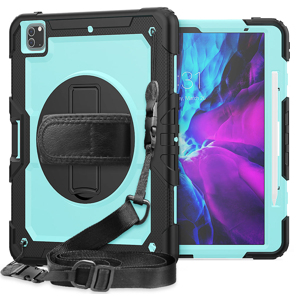 Tough Strap iPad Pro 12.9 2021 Shockproof Case Multi-functional Built-in Screen Protector
