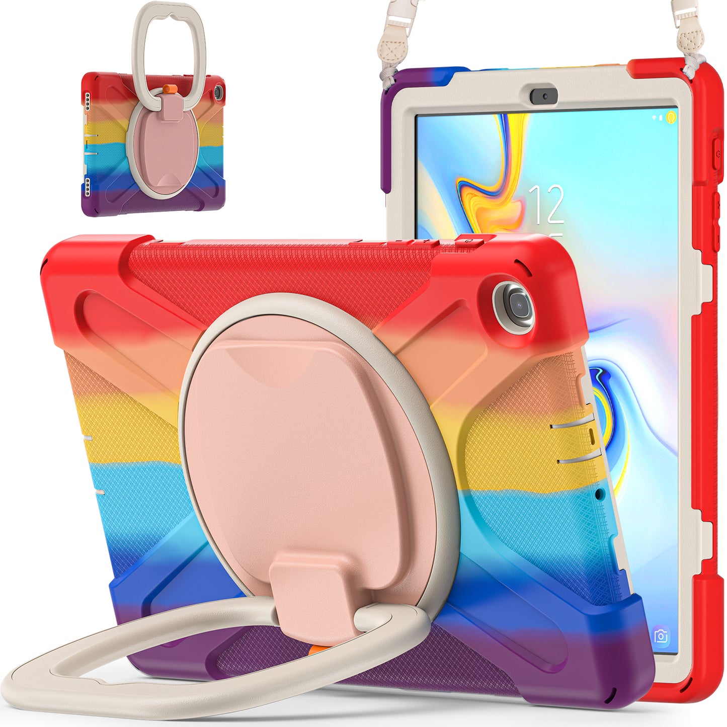 Pirate Box Galaxy Tab A 10.1 (2019) Case Hook Stand Rotating Shoulder Strap