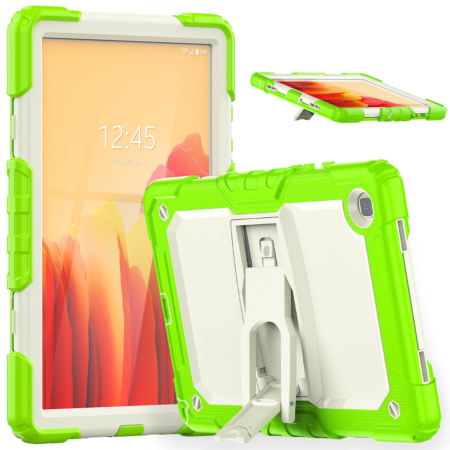 Kickstand Galaxy Tab A7 Shockproof Case Built-in Screen Protector Strap