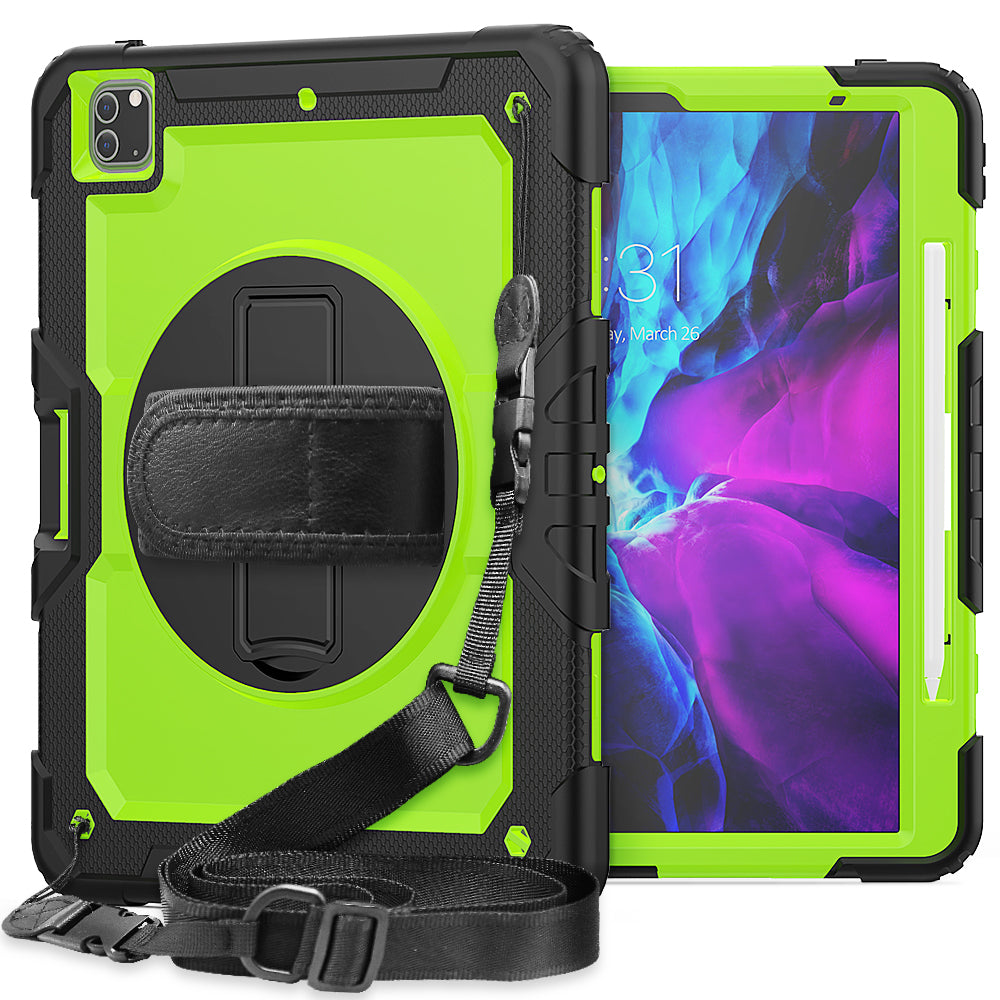 Tough Strap iPad Pro 12.9 2021 Shockproof Case Multi-functional Built-in Screen Protector