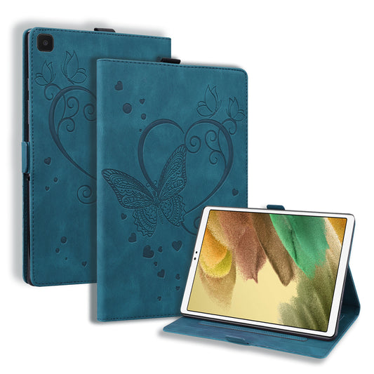 Love Butterfly Galaxy Tab A7 Lite Grils Leather Case Embossing Wallet Flip Stand