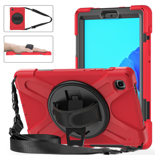 Pirate King Galaxy Tab A7 Lite Case 360 Rotating Stand Hand Holder Shoulder Strap