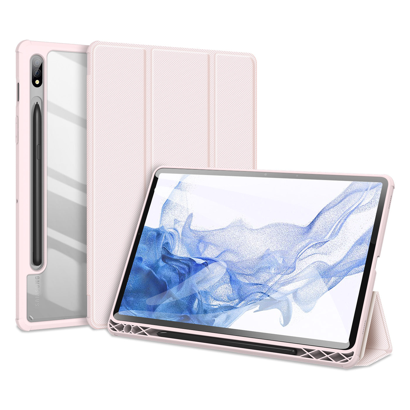 Toby Smart Samsung Galaxy Tab S8 Leather Case Crystal PC Smart Slim Magntic