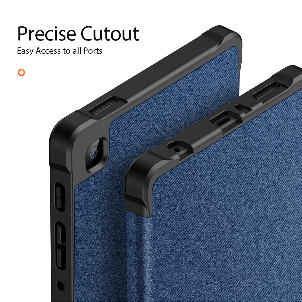 Domo Flip Samsung Galaxy Tab A7 Lite Leather Case Smart Magnetic Tri-fold Stand