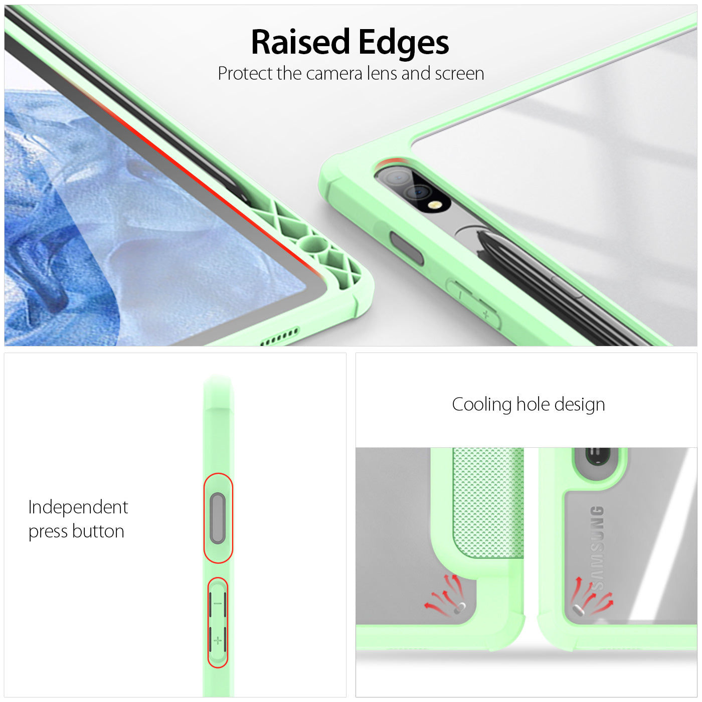 Toby Smart Samsung Galaxy Tab S8 Leather Case Crystal PC Smart Slim Magntic