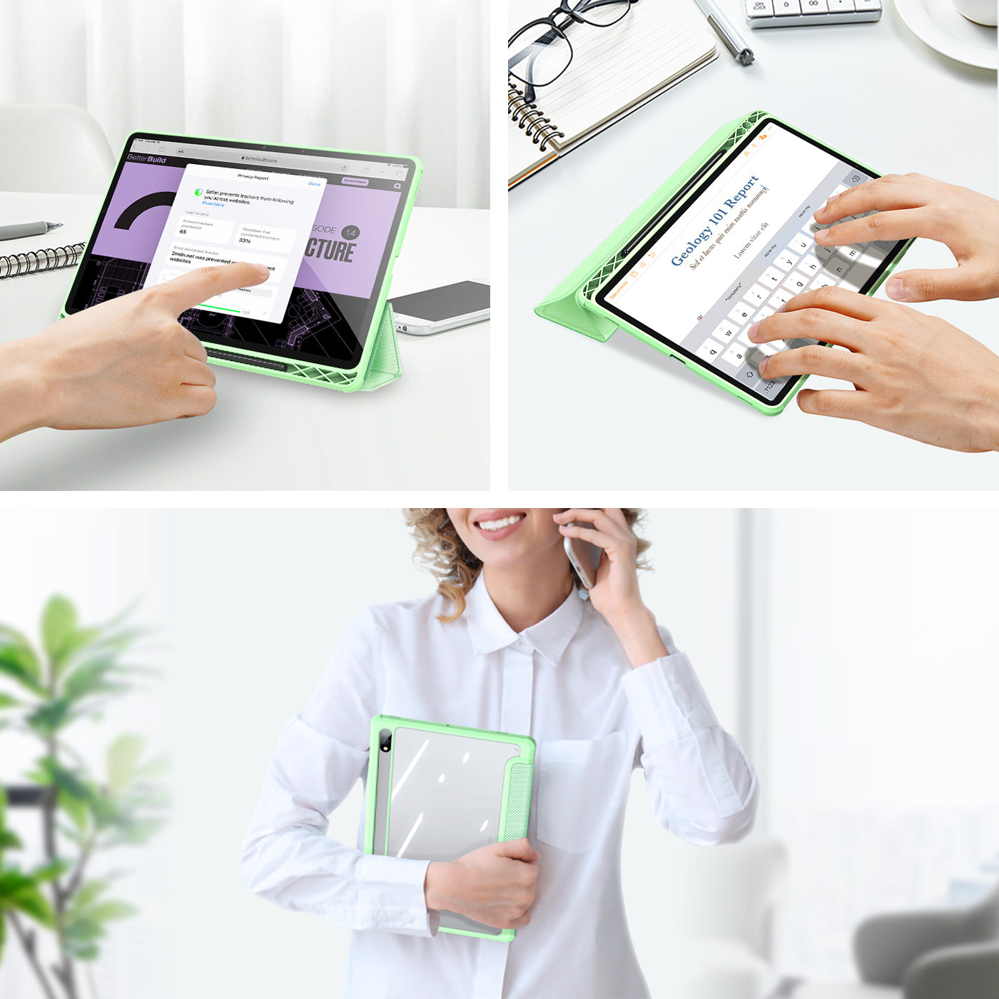 Toby Smart Samsung Galaxy Tab S8 Leather Case Crystal PC Smart Slim Magntic