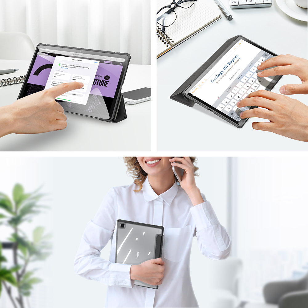 Toby Smart Samsung Galaxy Tab A7 Leather Case Crystal PC Smart Slim Magntic