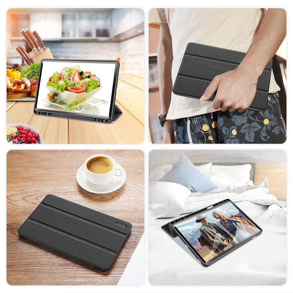 Domo Flip Samsung Galaxy Tab S8 Leather Case Smart Magnetic Tri-fold Stand