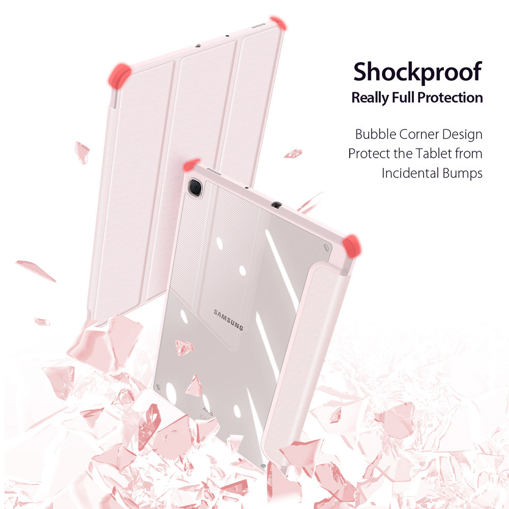 Toby Smart Samsung Galaxy Tab S6 Lite Leather Case Crystal PC Smart Slim