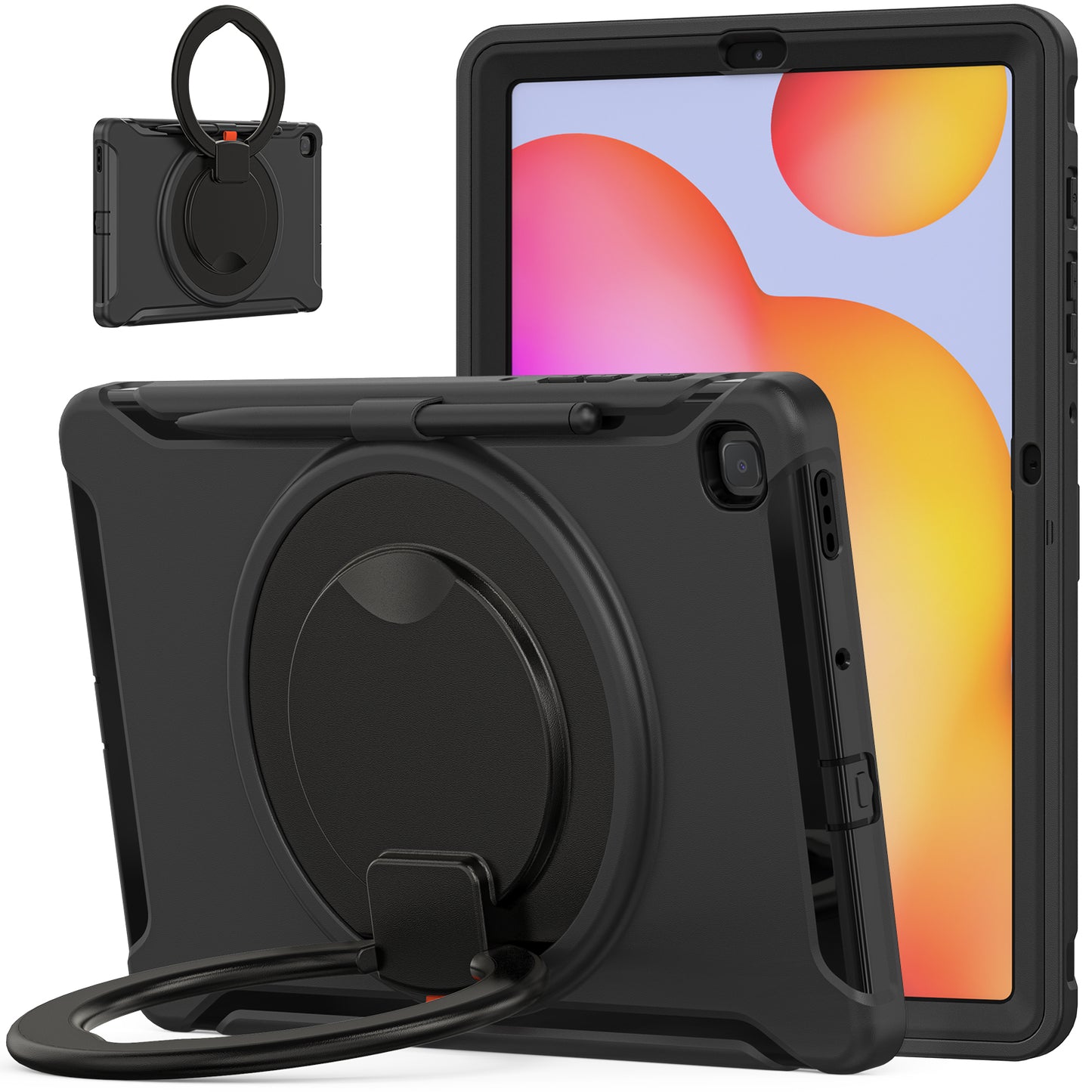 Bull Demon King Galaxy Tab S6 Case 360 Rotatable Folding Handle Grip Triple