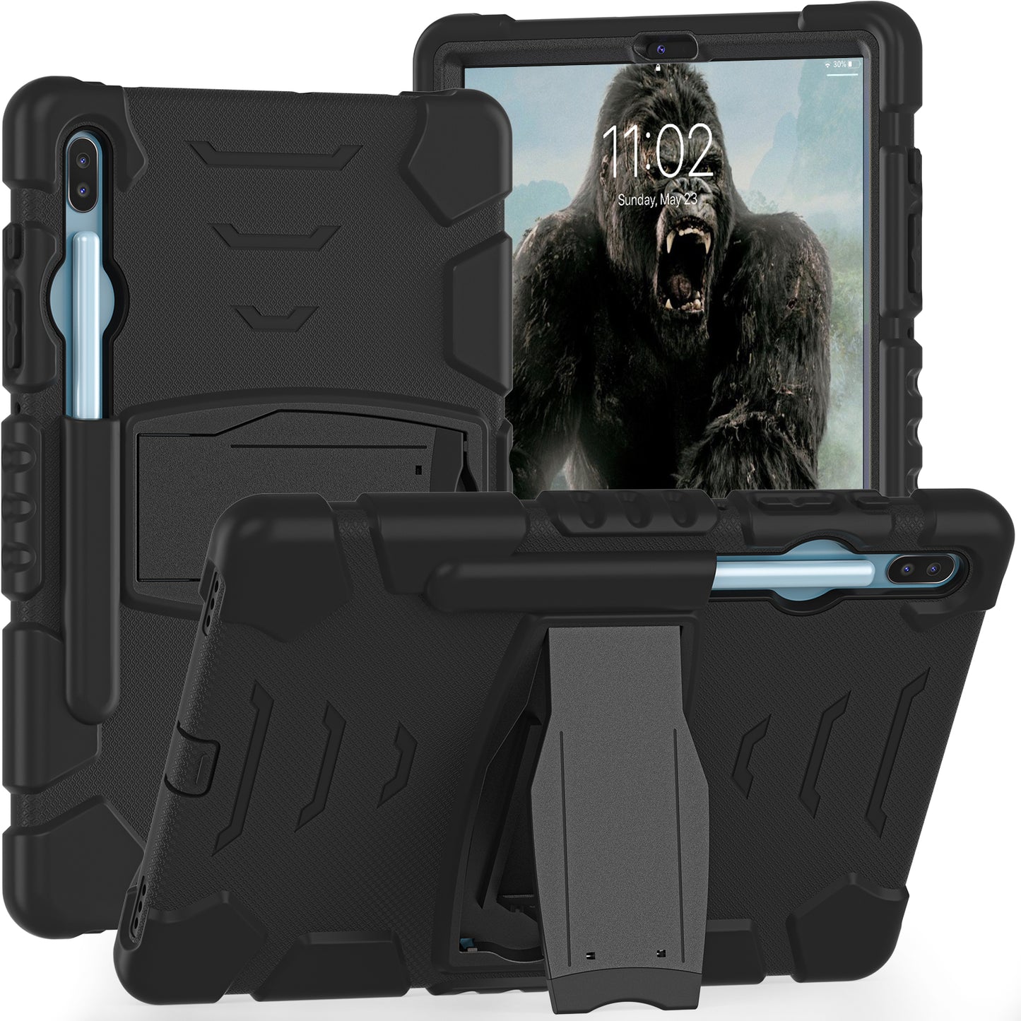 Gorilla King Kong Galaxy Tab S6 Case Full Body Triple Protection Folding Stand
