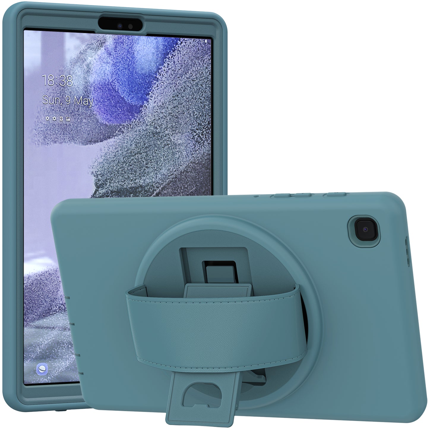 Spider-Man Galaxy Tab A7 Lite Case Genuine Leather 360 Hand Holder Shock Absorption